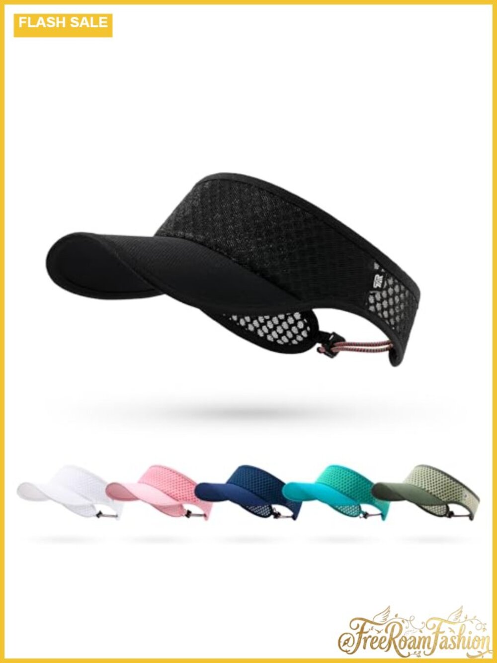 Sports Sun Visor Hat Non-Slip Toggle Breathable Adjustable for Women Men